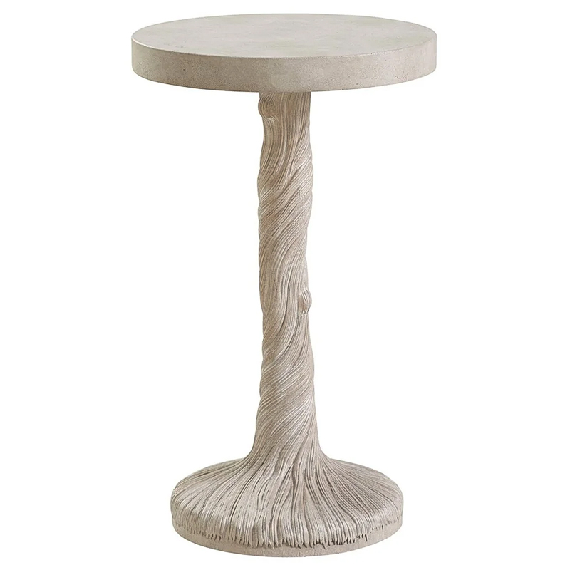 Приставной стол Barclay Butera Malibu Saddle Peak Round Accent Table Бежевый в Екатеринбурге | Loft Concept 