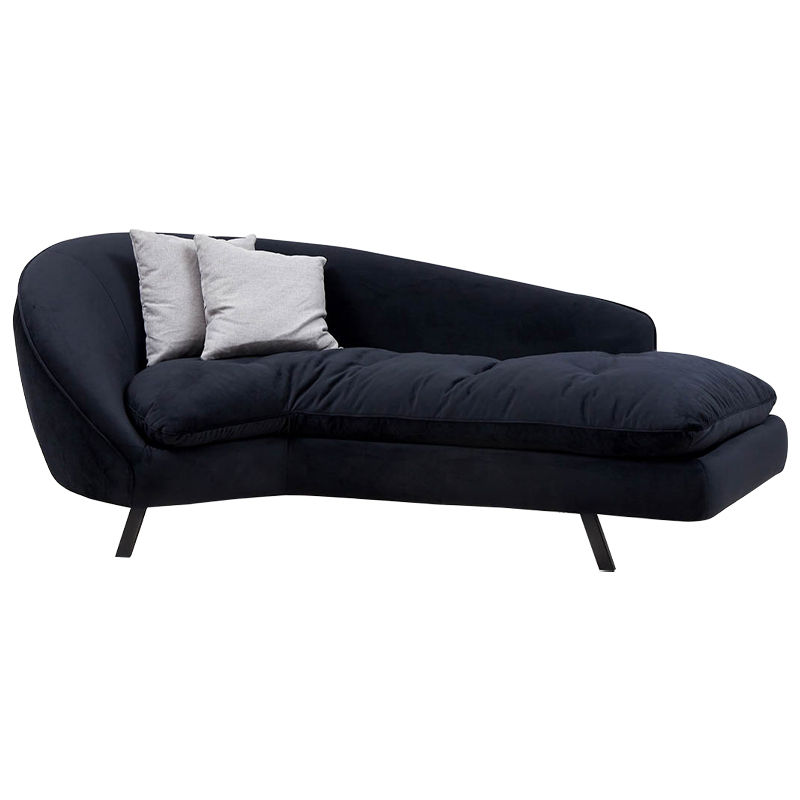 Диван Evangeline Dark Blue Sofa Темно-синий Черный Серый в Екатеринбурге | Loft Concept 