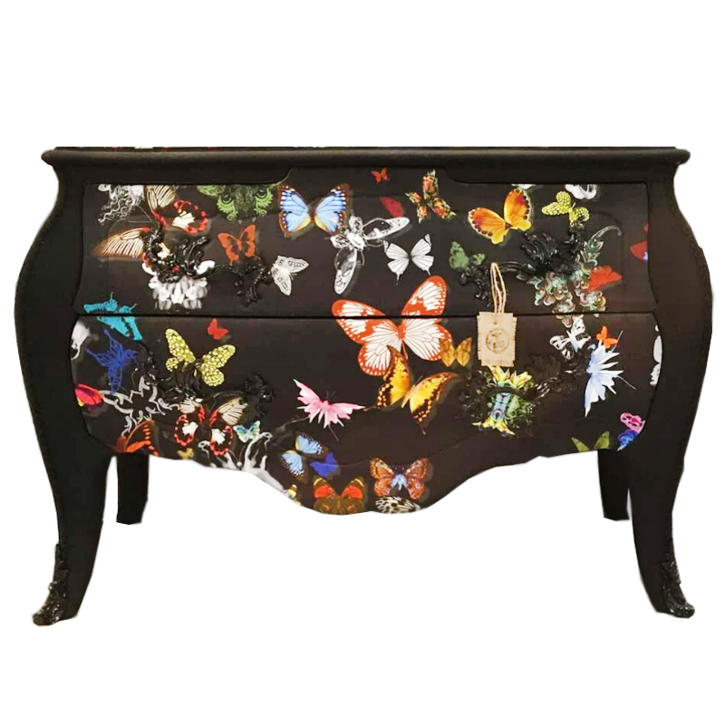 Комод Бабочки Chest of Drawers Night Butterflies Черный Мульти в Екатеринбурге | Loft Concept 