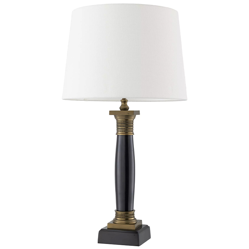 Настольная лампа Eichholtz Table Lamp Napoleon Латунь Черный Белый в Екатеринбурге | Loft Concept 