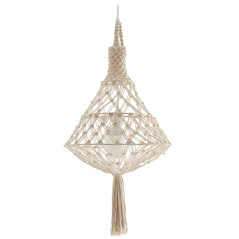 Подвесной светильник Macrame Wicker Hanging lamp Бежевый в Екатеринбурге | Loft Concept 