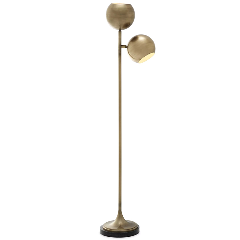 Торшер Eichholtz Floor Lamp Compton Brass Латунь Черный в Екатеринбурге | Loft Concept 