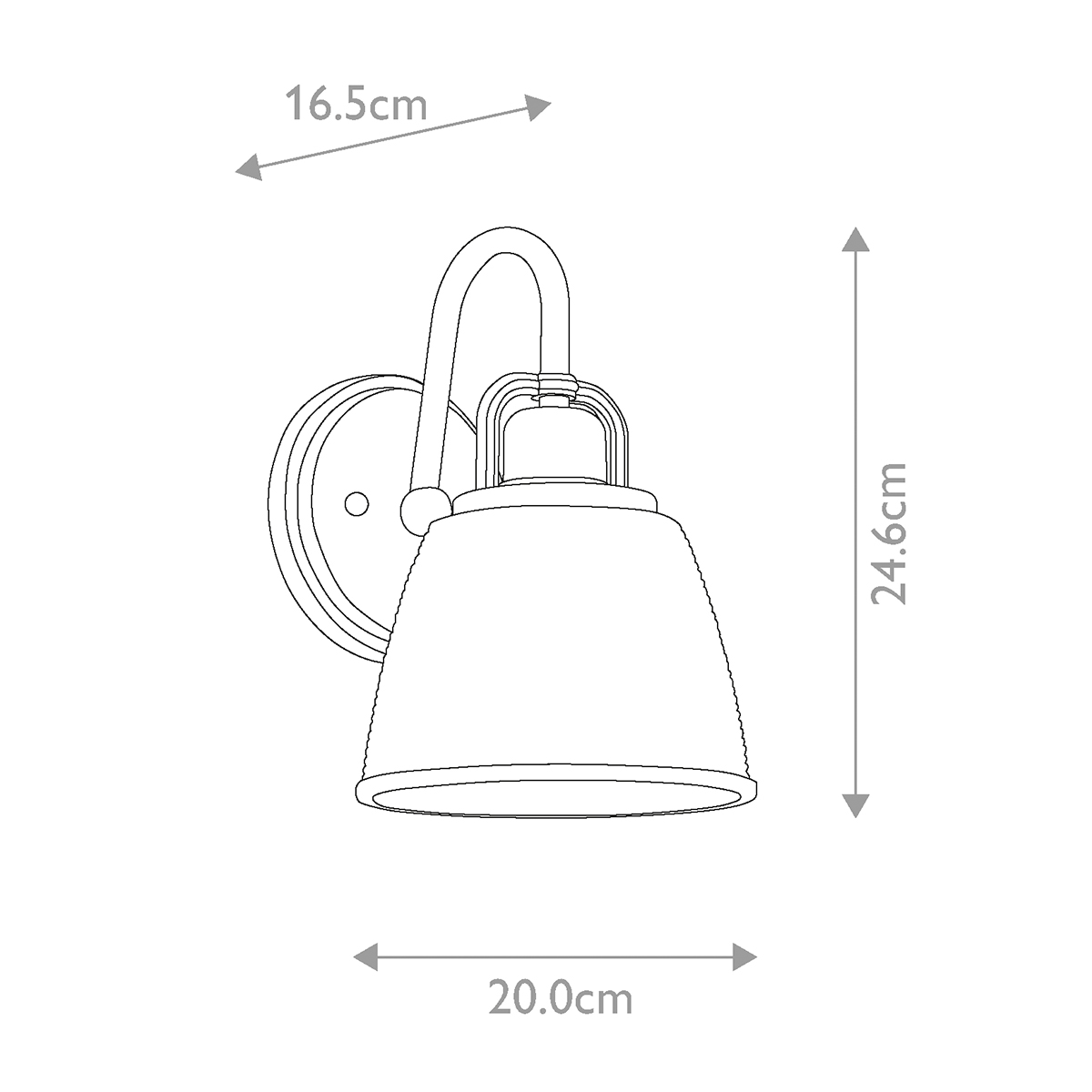 Бра с прозрачным рифленым плафоном в форме колокола Quoizel в Екатеринбурге
