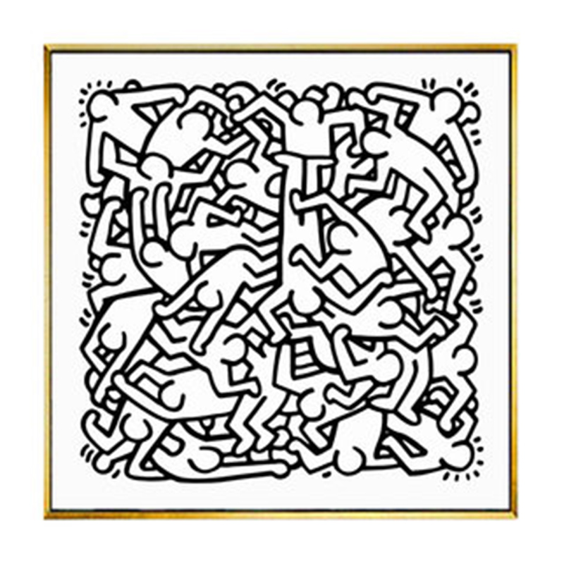 Постер Keith Haring 27 Черно-белый в Екатеринбурге | Loft Concept 