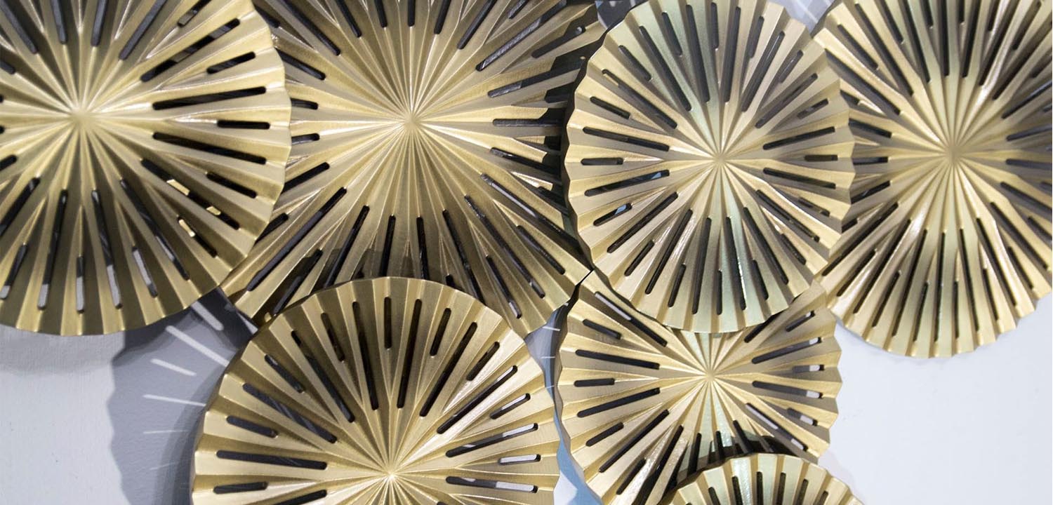 Арт-объект Apollo Brown and Gold Wall Plaque Disc gap 11 - фото