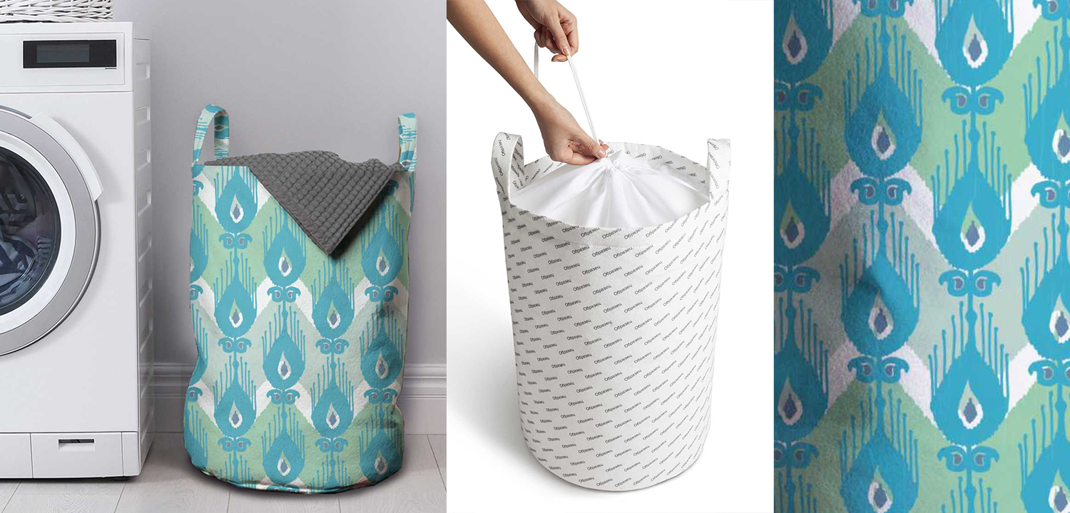 Корзина Pastel Blue Ornament Basket - фото