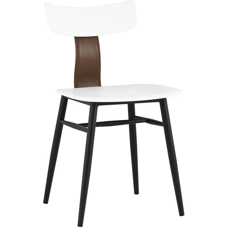 Стул ANT White Eco-Leather 2 шт Белый Коричневый Черный Стул ANT White Eco-Leather 2 шт Белый Коричневый Черный в Екатеринбурге | Loft Concept