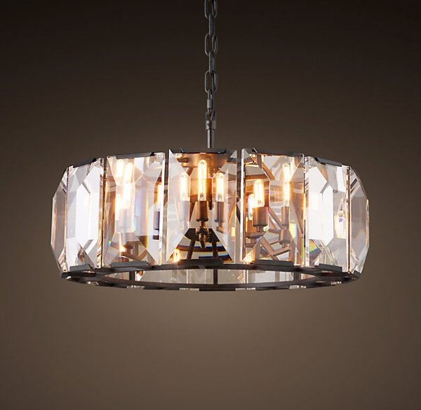 Люстра RH Harlow Crystal Round Chandelier 6 Черный в Екатеринбурге | Loft Concept 