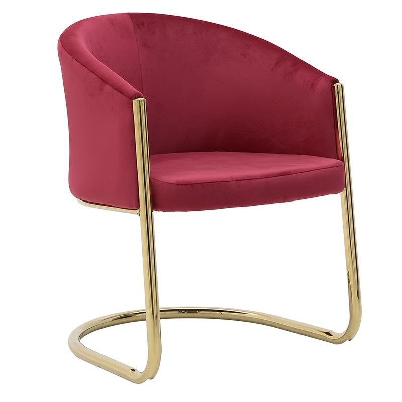 Стул Imelda Chair Crimson Малиновый (Crimson) Глянцевое золото в Екатеринбурге | Loft Concept 