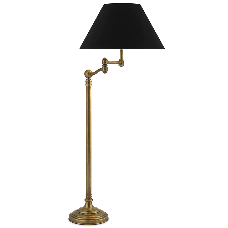 Торшер Eichholtz Floor Lamp Regis Brass Черный Винтажная латунь в Екатеринбурге | Loft Concept 