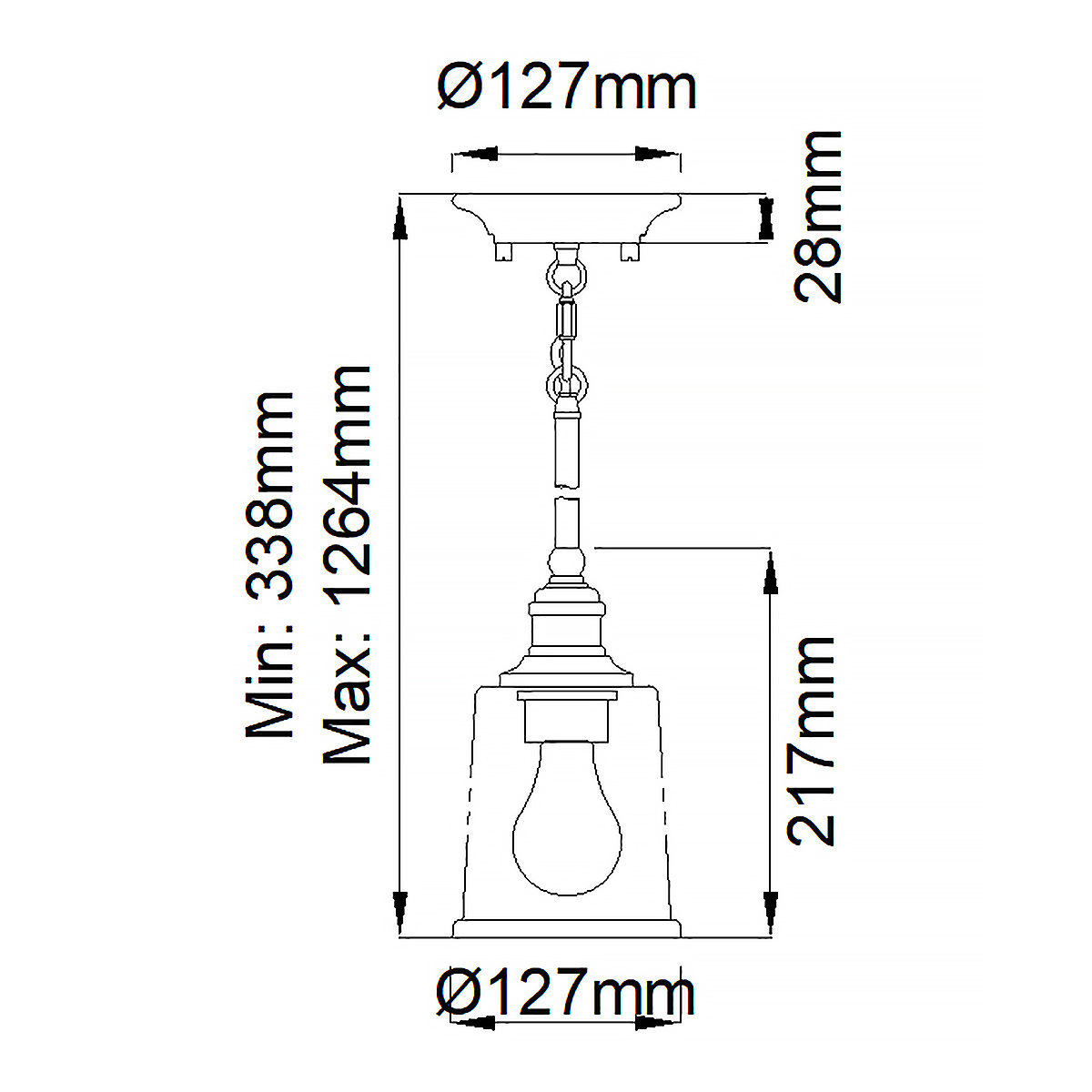 Подвесной светильник со стеклянным плафоном в форме колокола с эффектом пузырьков Kichler в Екатеринбурге