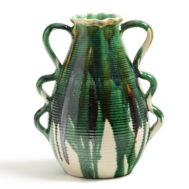 Ваза Faience Vase II Белый Зеленый Желтый Синий в Екатеринбурге | Loft Concept 