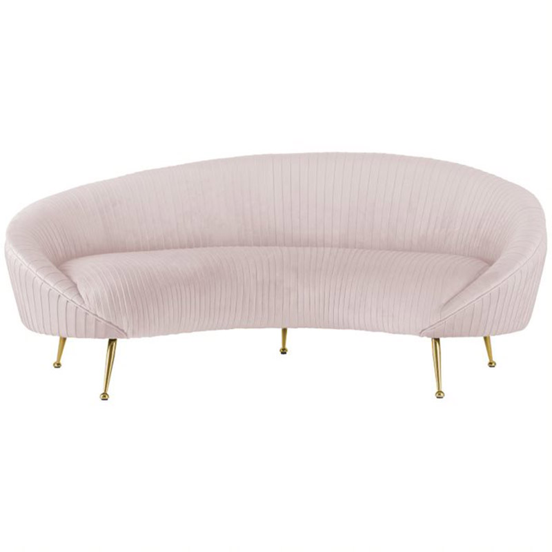 Диван Pebernat Lounge Sofa light pink Золотой Розовый пастельный в Екатеринбурге | Loft Concept 