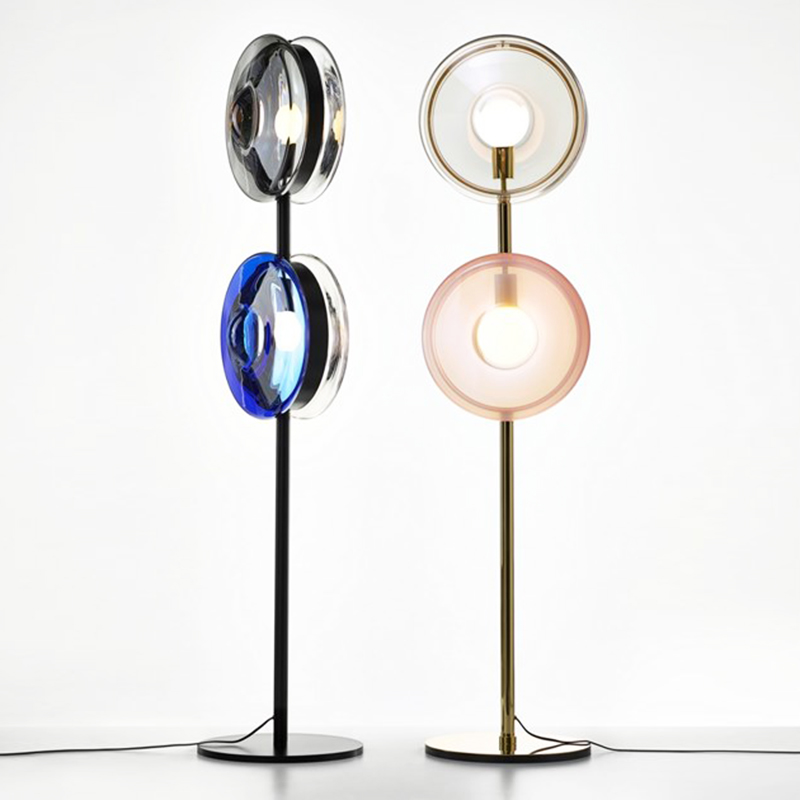 Торшер Bomma Orbital floor lamp Латунь Серый Синий Прозрачный Розовый (Rose) Черный в Екатеринбурге | Loft Concept 