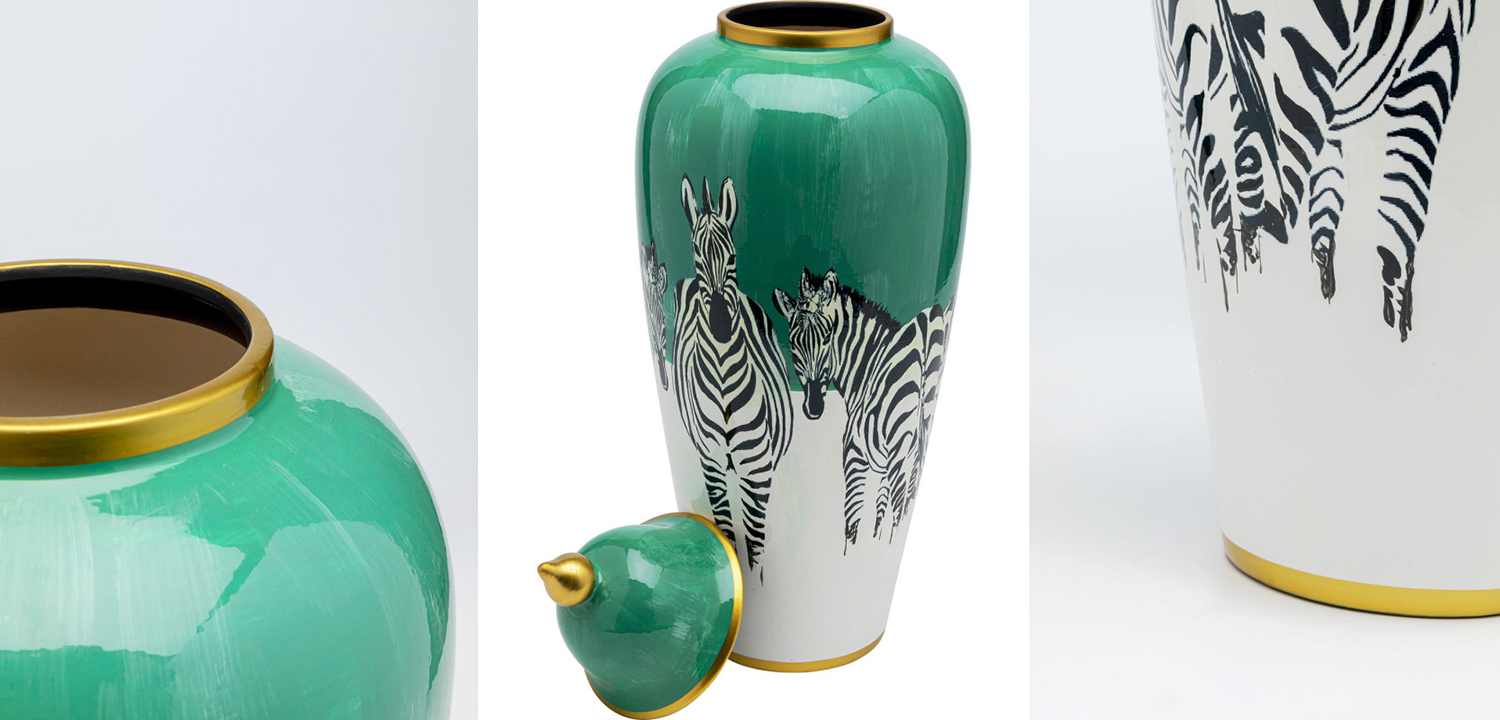 Ваза с крышкой Green Zebra - фото №1