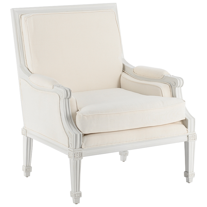 Кресло French Provence Armchair Ferrand ivory Белый ivory ( слоновая кость ) в Екатеринбурге | Loft Concept 