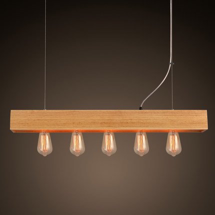 Люстра Loft Wooden Lighting Line Pendant Белый дуб в Екатеринбурге | Loft Concept 