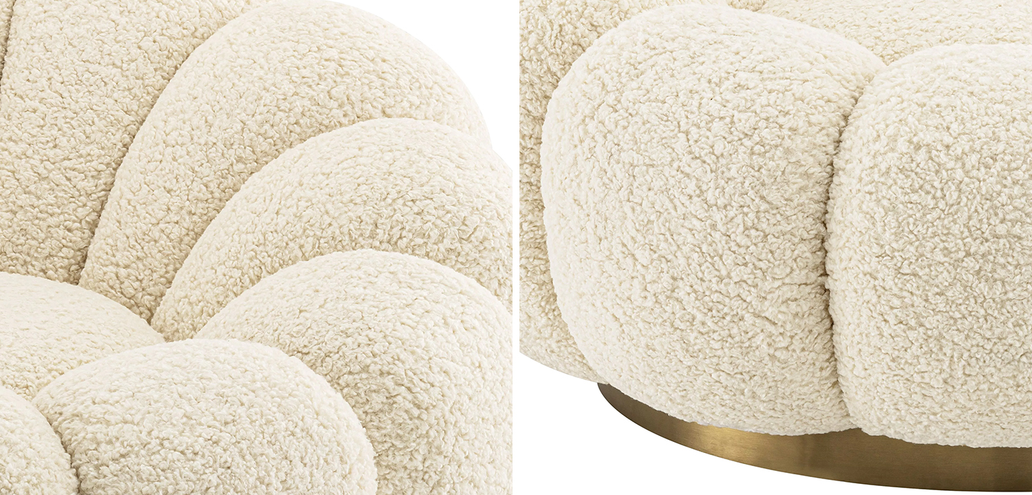 Кресло Eichholtz Swivel Chair Mello Faux Shearling - фото №1