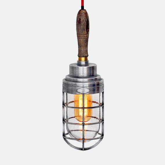 Ручной светильник Steampunk Cage Glass Edison Hanging Lamp  в Екатеринбурге | Loft Concept 