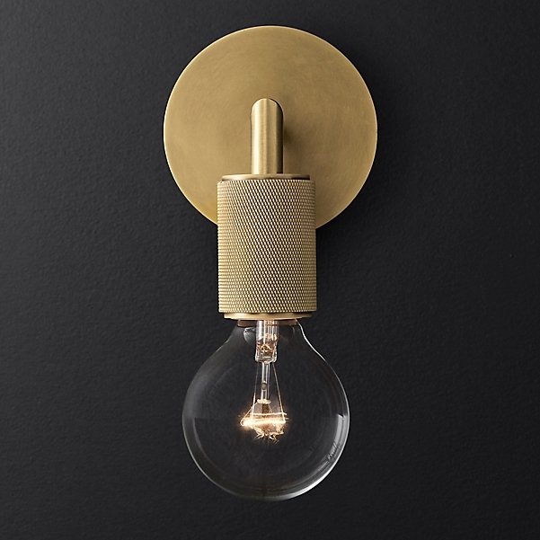 Бра RH Utilitaire Single Sconce Brass Латунь в Екатеринбурге | Loft Concept 