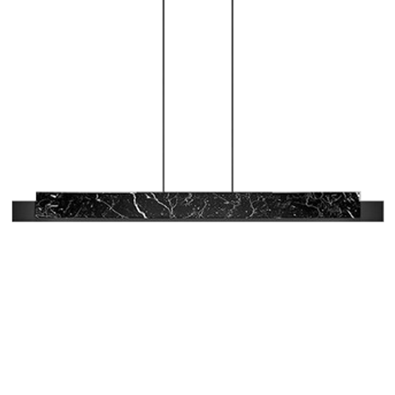 Люстра Leonce Marble Linear Chandelier Черный Черный Мрамор Nero в Екатеринбурге | Loft Concept 