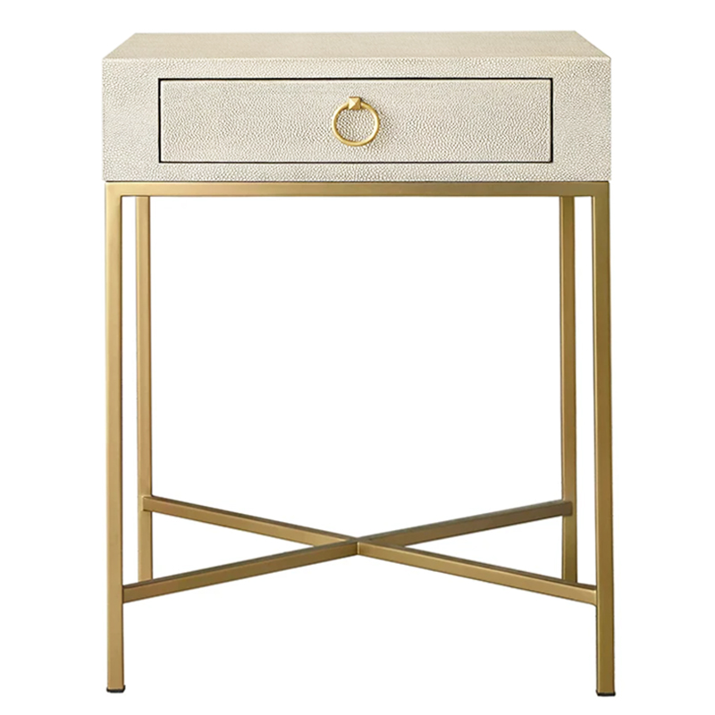 Gaston Stingray Texture Ivory Side Table Приставной стол скат Золотой ivory ( слоновая кость ) в Екатеринбурге | Loft Concept 