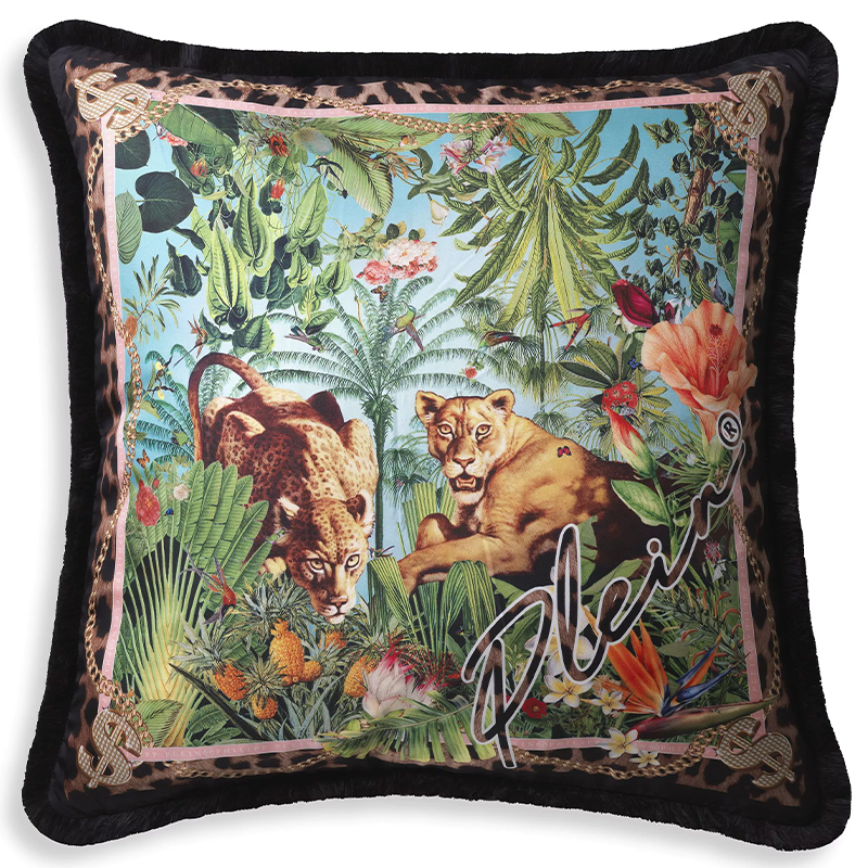 Подушка Philipp Plein Cushion Silk Exotic 70 x 70 Мульти в Екатеринбурге | Loft Concept 