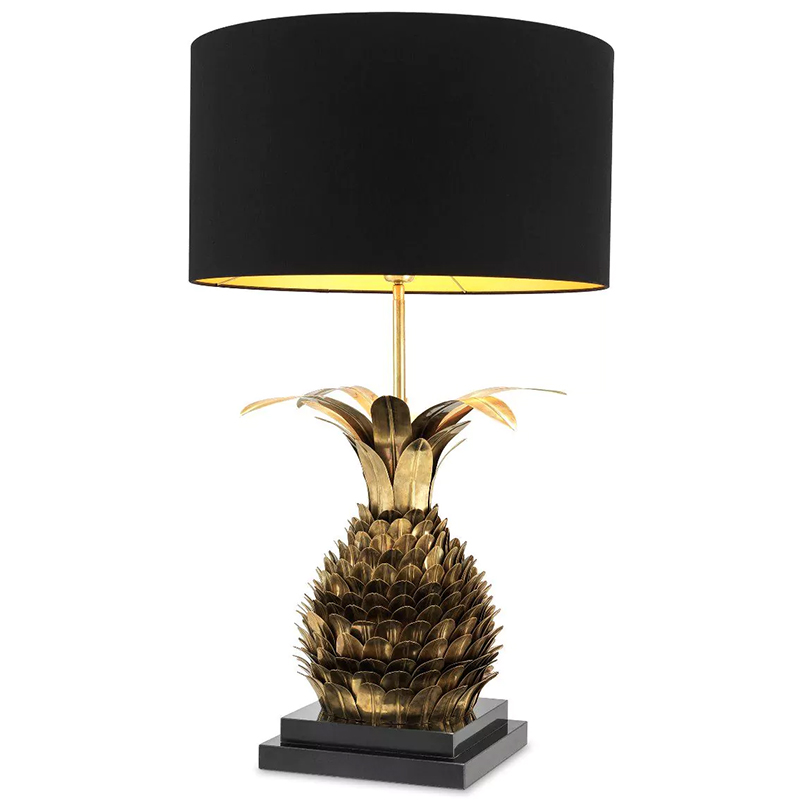 Настольная лампа Eichholtz Table Lamp Ananas Черный Латунь Винтажная латунь в Екатеринбурге | Loft Concept 