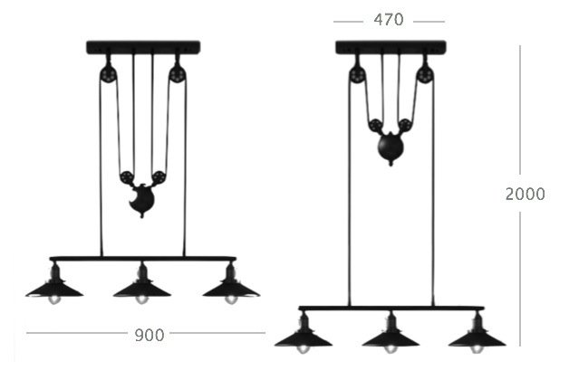 Люстра Loft Cone Pendant Balance Line 3 в Екатеринбурге