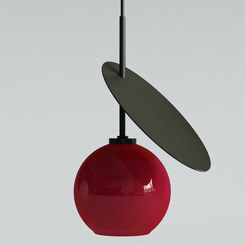 Подвесной светильник Cherry Pendant One Red Черный Красный в Екатеринбурге | Loft Concept 