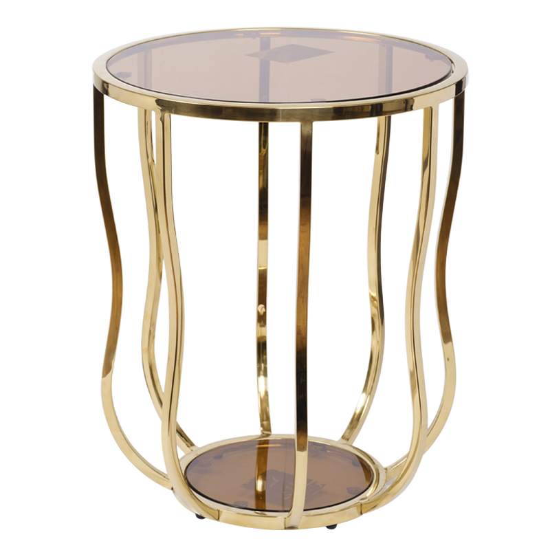 Приставной стол Fedric Side Table gold Глянцевое золото в Екатеринбурге | Loft Concept 