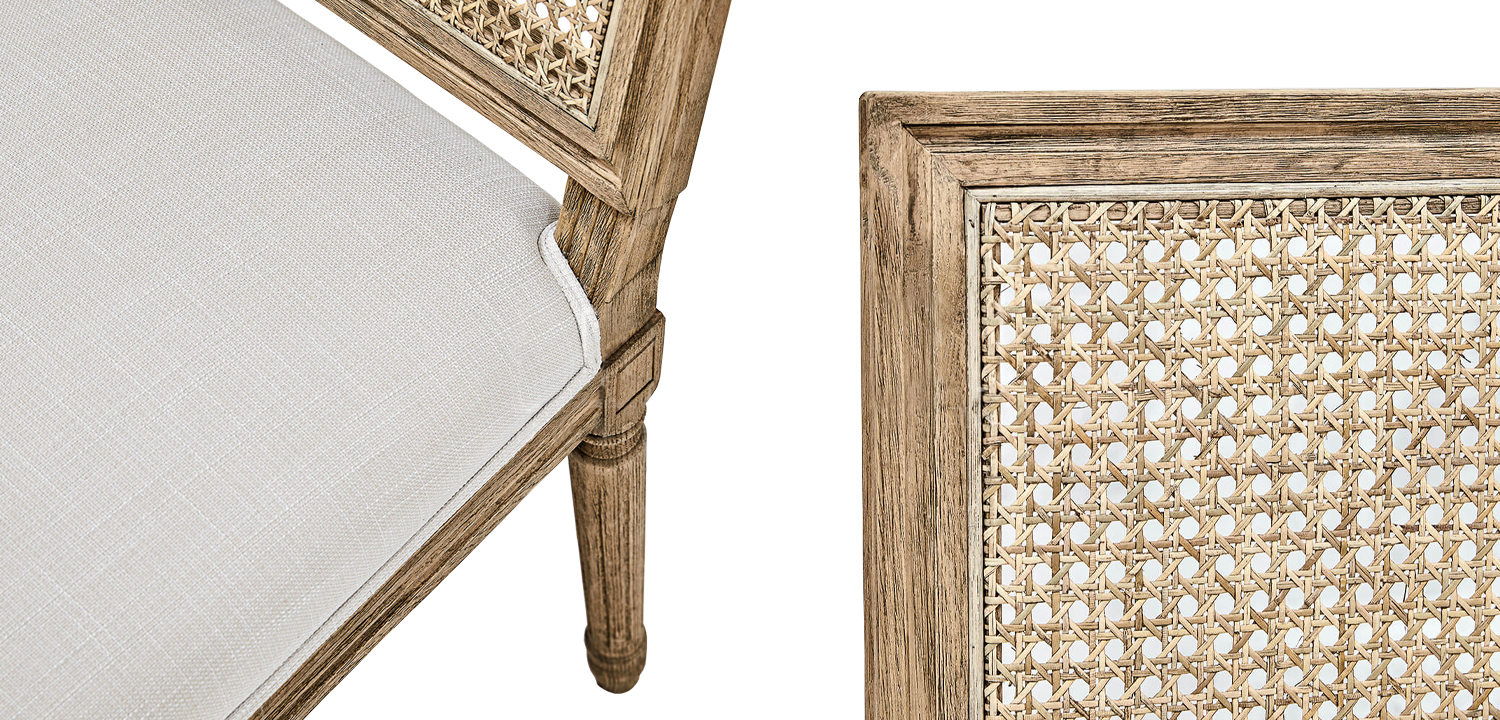 Стул French Provence Rattan Beige Stool - фото