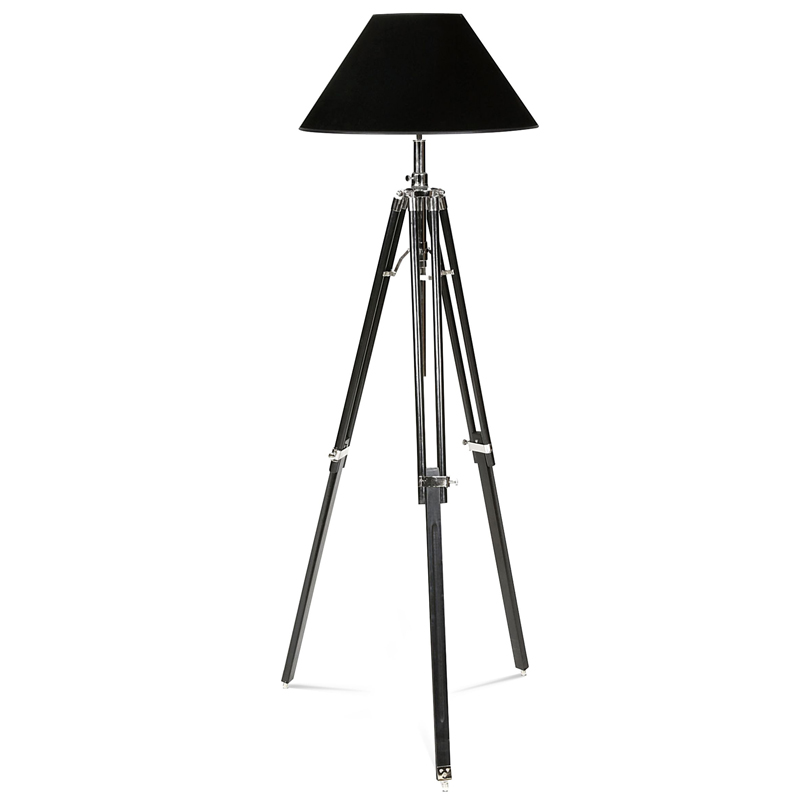 Торшер Eichholtz Floor Lamp Telescope nickel & black Черный Никель в Екатеринбурге | Loft Concept 