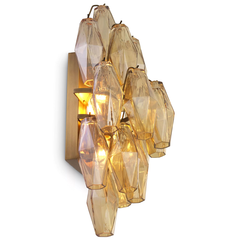 Бра Eichholtz Wall Lamp Benini Amber Латунь Янтарный в Екатеринбурге | Loft Concept 