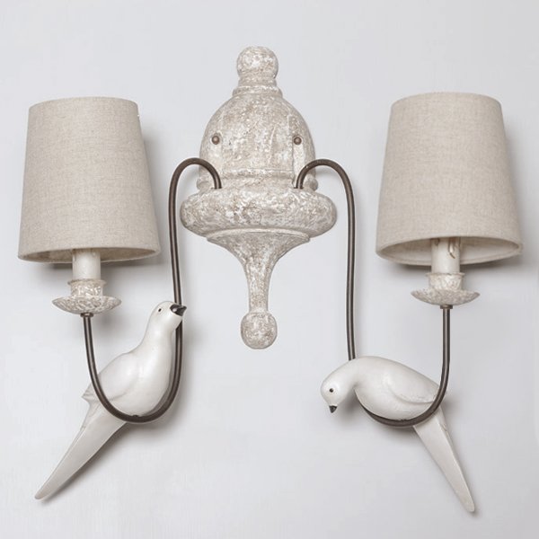 Бра Norman Bird Wall Lamp double ivory ( слоновая кость ) в Екатеринбурге | Loft Concept 