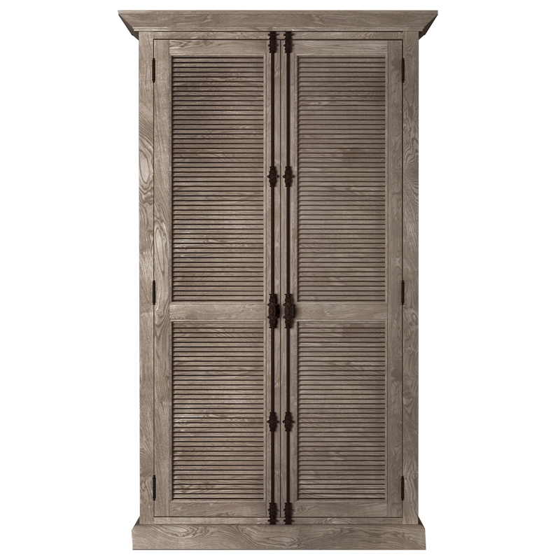 RH Shutter Double-Door Cabinet Шкаф с реечными дверями дуб  в Екатеринбурге | Loft Concept 