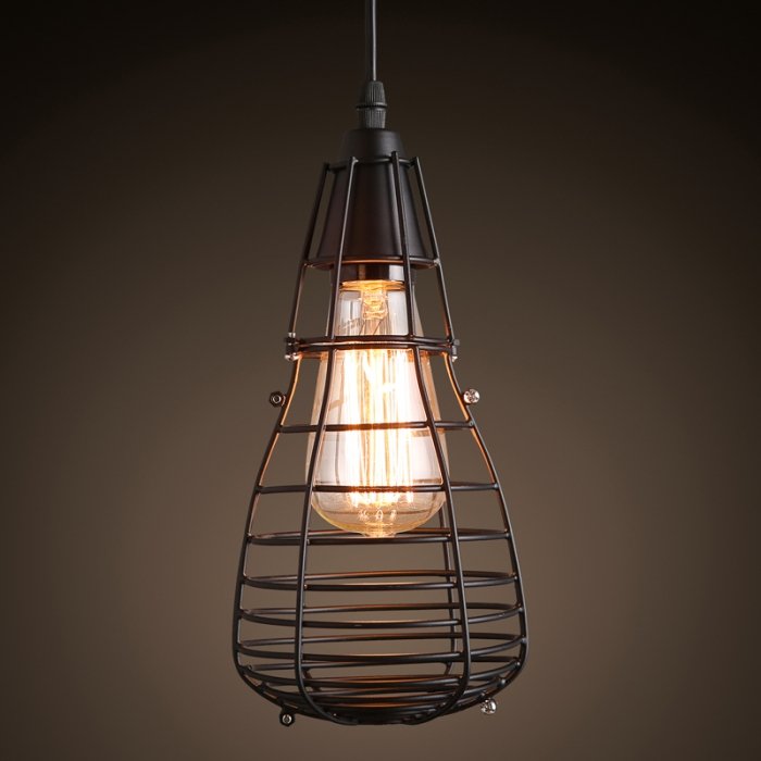 Подвесной светильник Pear Cage Pendant Черный в Екатеринбурге | Loft Concept 