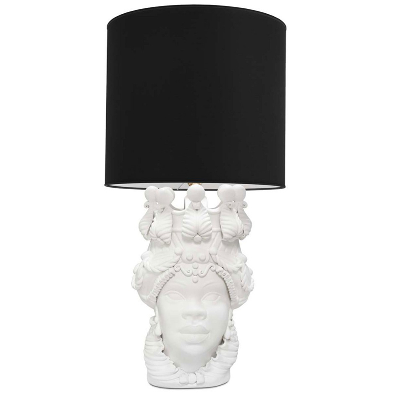 Настольная лампа Table Lamp Moro Lady Big Lipstick Black Белый Черный в Екатеринбурге | Loft Concept 