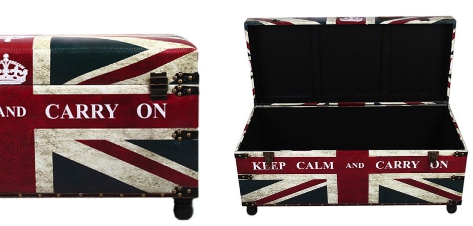 Сундук Union Jack Leather "Keep calm and..." - Loft-Concept в Екатеринбурге
