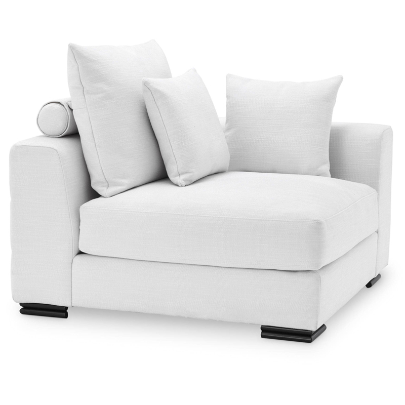 Диван Eichholtz Sofa Clifford Corner white Белый Черный в Екатеринбурге | Loft Concept 