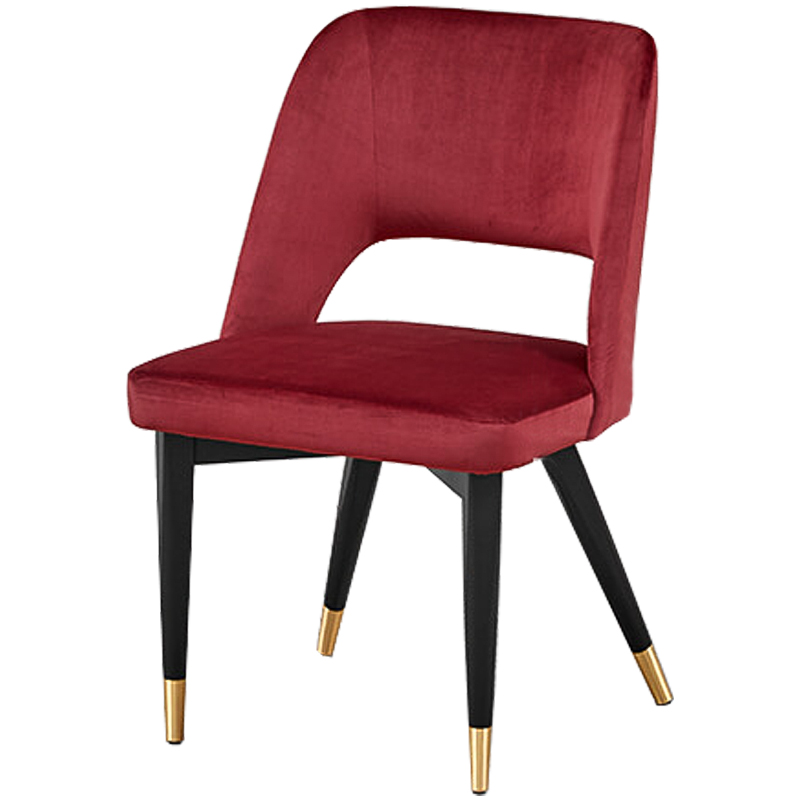 Стул Neasan Stool crimson Черный Малиновый (Crimson) Латунь в Екатеринбурге | Loft Concept 