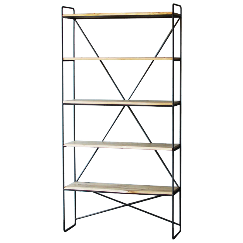 Стеллаж Hart Industrial Metal Rust Rack Черный Древесина в Екатеринбурге | Loft Concept 