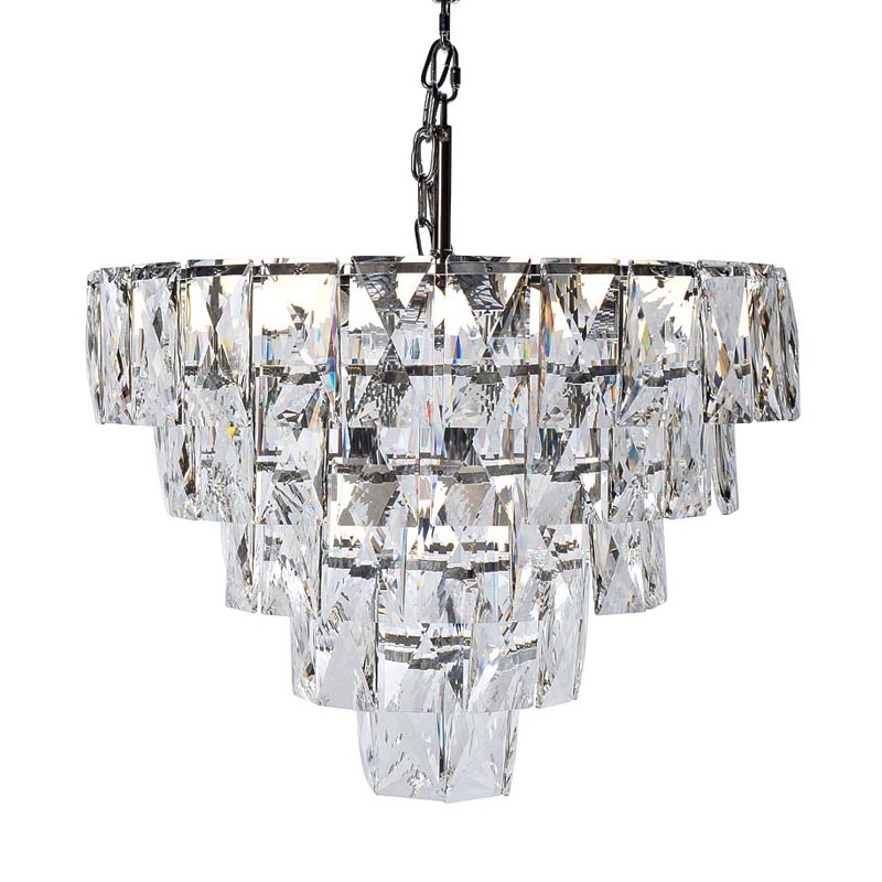 Люстра Tiers Crystal Light Chandelier 16 D60 Серебряный в Екатеринбурге | Loft Concept 