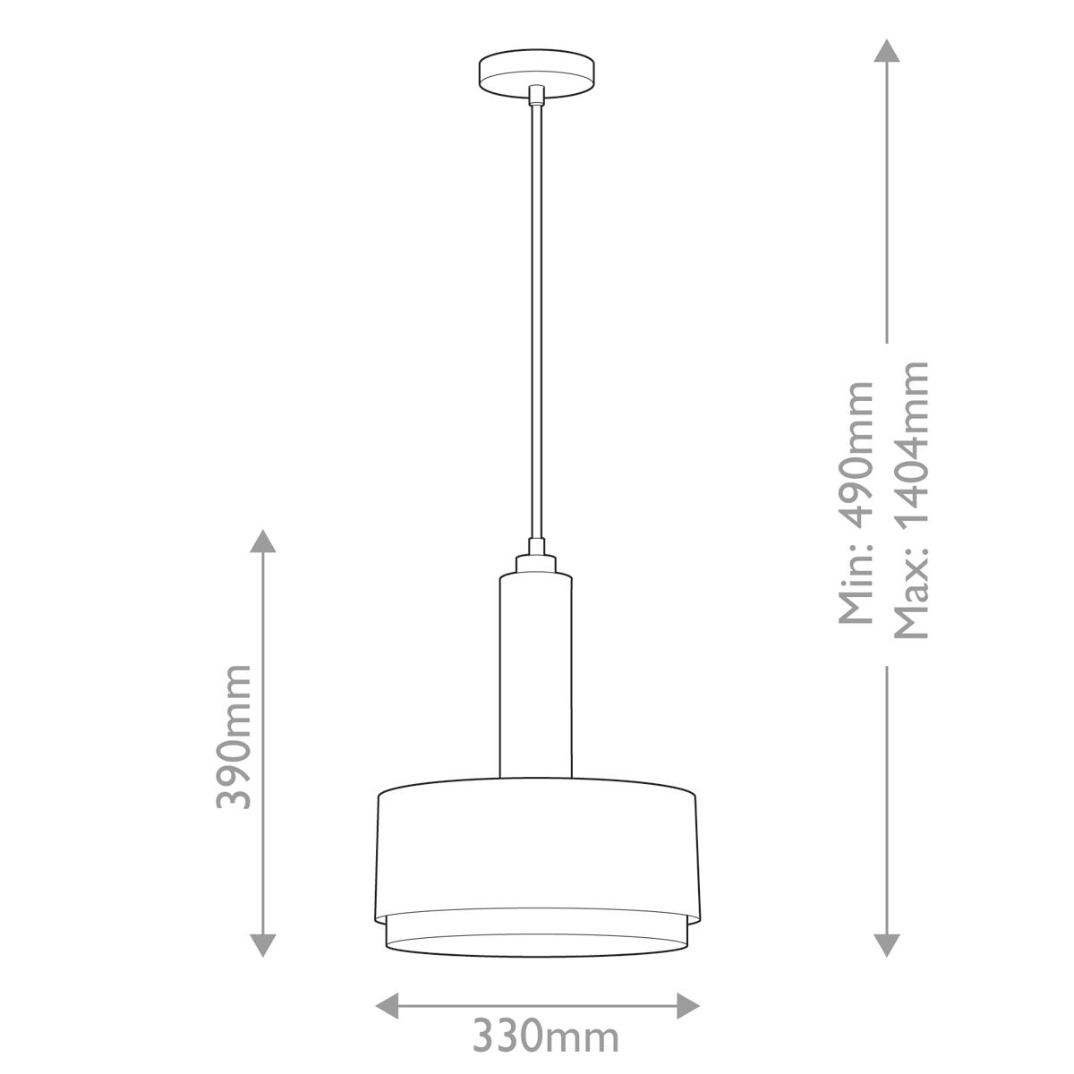 Подвесной светильник цилиндрический с белым плафоном Hinkley в Екатеринбурге