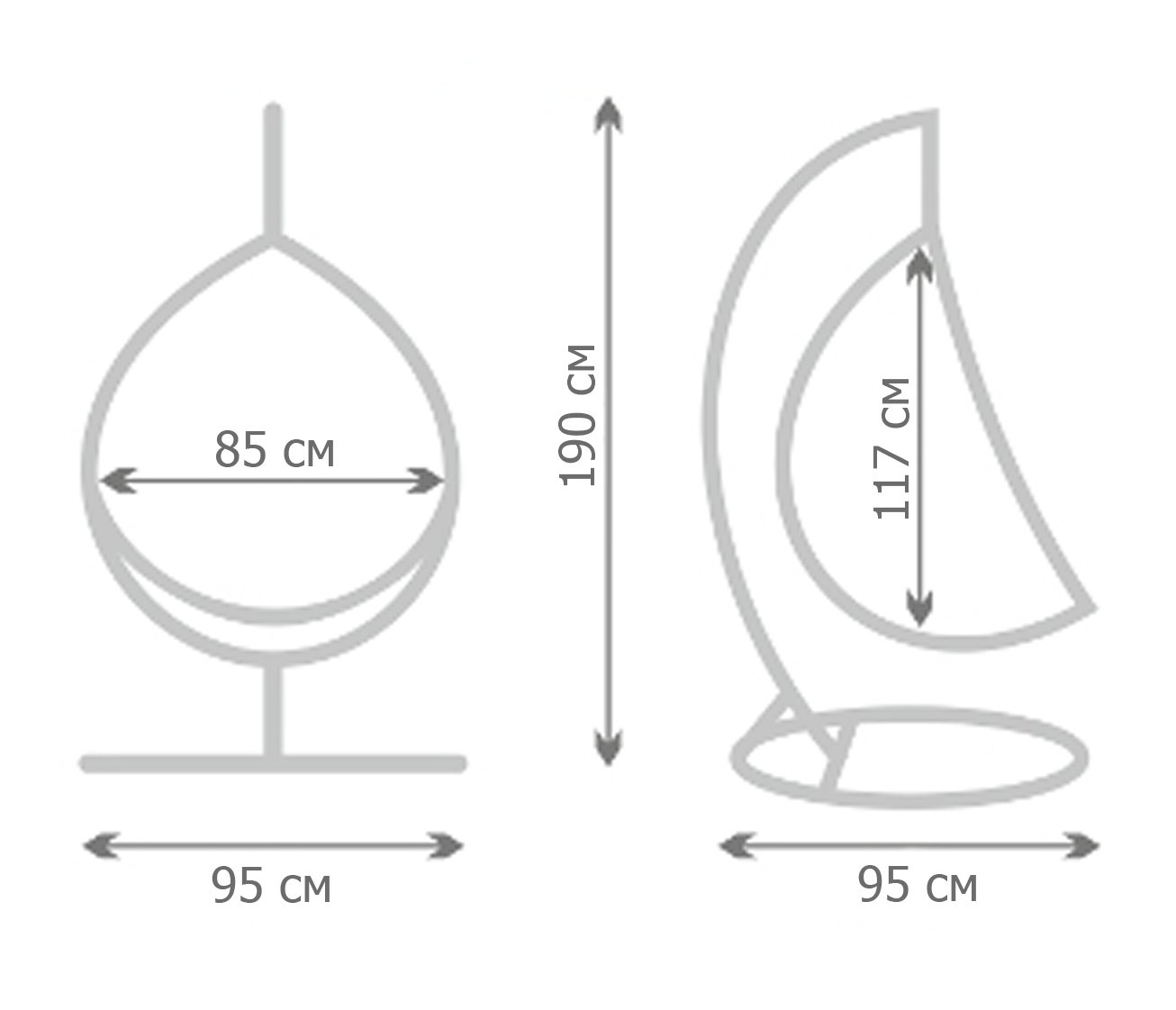 Кресло Swing chair outdoor Coffee Egg в Екатеринбурге