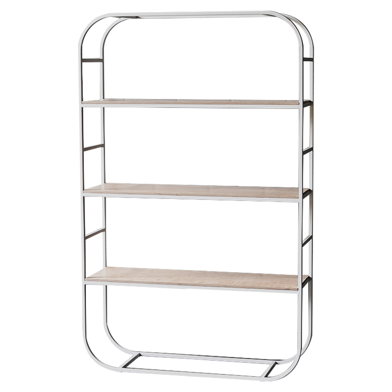 Стеллаж Parson Industrial Metal Rust Rack Белый Древесина в Екатеринбурге | Loft Concept 