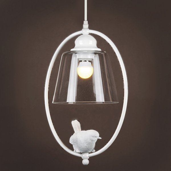 Подвесной светильник Provence Bird Oval Pendant Белый в Екатеринбурге | Loft Concept 