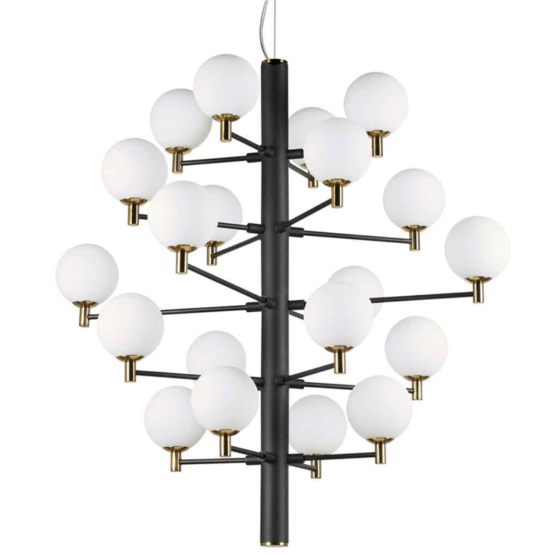 Люстра Italian Globe Abstraction Light White and Black 20 Белый Золотой Черный в Екатеринбурге | Loft Concept 