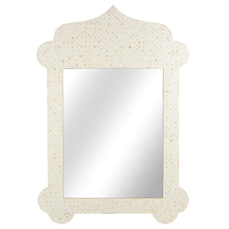 Зеркало Bone Inlay Dome Mirror beige Бежевый в Екатеринбурге | Loft Concept 