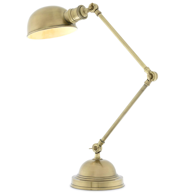 Настольная лампа Eichholtz Desk Lamp Soho Винтажная латунь Латунь в Екатеринбурге | Loft Concept 